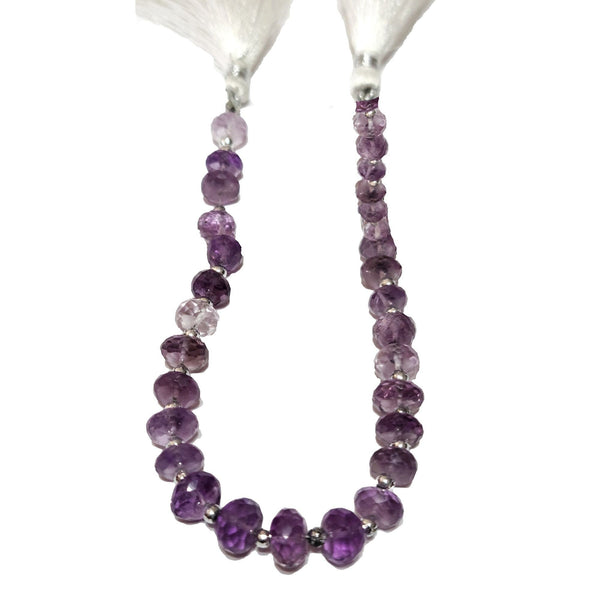 Multi Amethyst Rondelle Strand