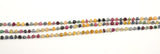 Multi Sapphire Faceted Rondelle 8 inch Bead Strand Natural Semi Precious Gemstone Birthstone DIY Women Jewelry Making Necklace Earring Craft