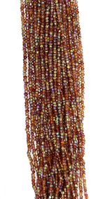 Rondelle Shaped Carnelian AB Coated Gemstone Beads