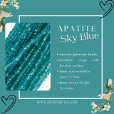 Sky Blue Apatite Gemstone Bead Strand