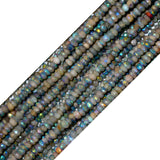 Aquamarine AB Coated Bead Strand - Sizes 2mm to 7mm