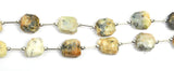 Dendrite Opal Faceted Tumble 8 inch Bead Strand Natural Semi Precious Gemstone Birthstone DIY Women Jewelry Making Necklace Earrings Craft
