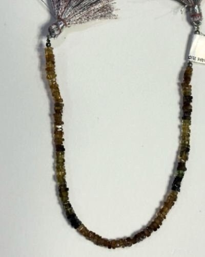 Multi Tourmaline Square  Strand