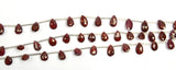 Faceted Garnet Pear Bead Strand, Natural Gemstone, Jewelry Making