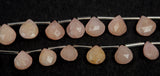 Faceted Morganite Heart Bead Strand, DIY Jewelry Making (8 inch)