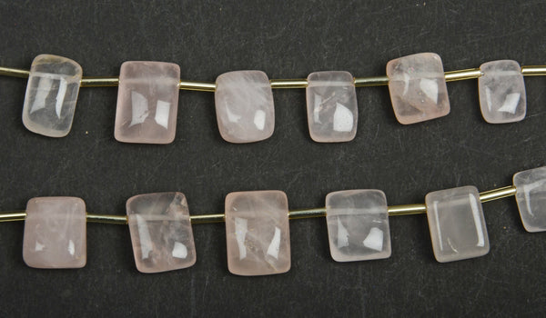 Natural Rose Quartz Smooth Coin Beads – Pink Gemstone Strand, 102ct | Jewelry Making Supplies
