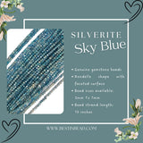 Sky Blue Silverite Gemstone Bead Strand