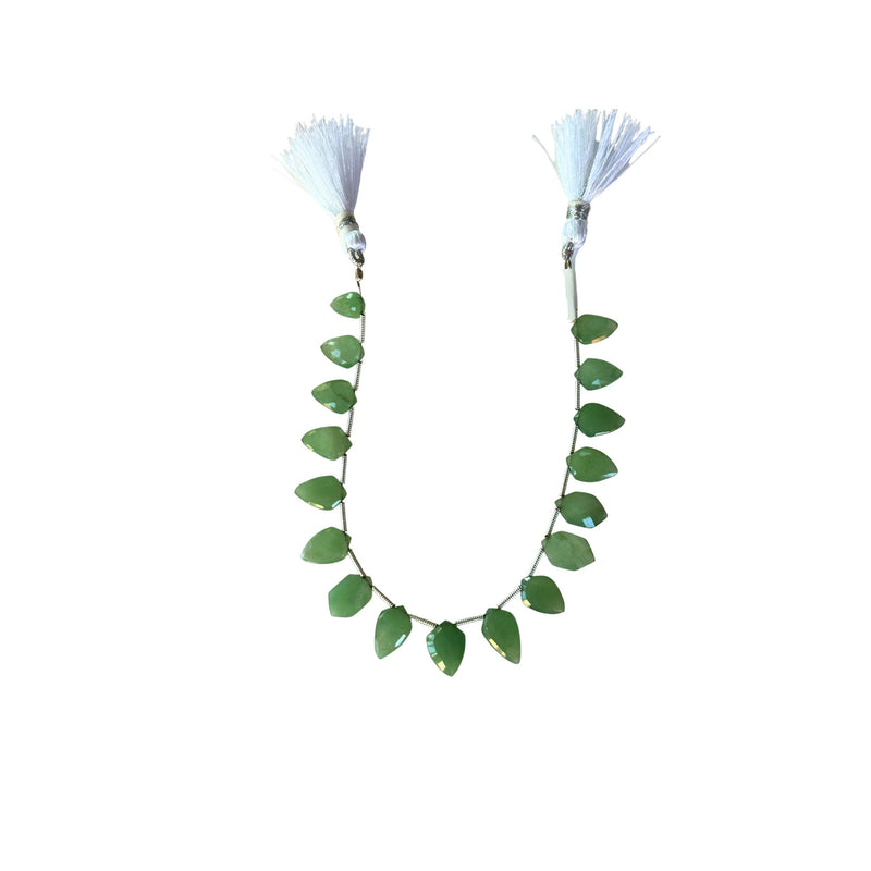Green Rutilated Quartz Faceted Arrow Head 8 inch Bead Strand Natural Semi Precious Gemstone Birthstone DIY Women Jewelry Making Necklace