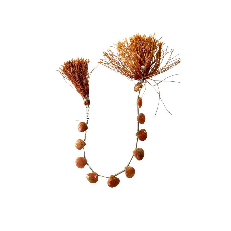 Sunstone Heart Beads