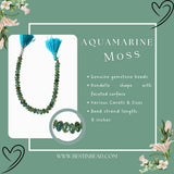Moss Aquamarine Faceted Rondelle Beads