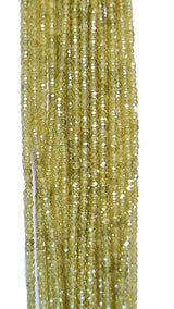 High-Quality Faceted Zircon Lemon Beads