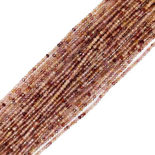 High-Quality Faceted Copper Rutile Quartz Coated Beads