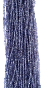 Rondelle Shaped Tanzanite Gemstone Beads