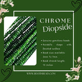 Chrome Diopside Rondelle Gemstone Beads