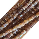 High-Quality Faceted Chocolate Moonstone Beads