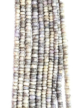 Gray Sapphire Shaded Rondelle Gemstone Beads - Natural Semi Precious Bead Strand - Sizes 2mm to 7mm - Jewelry Making Supplies