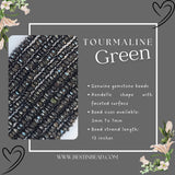 Green Tourmaline Gemstone Bead Strand