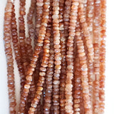 High-Quality Faceted Sunstone Beads