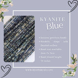 Kyanite Blue Rondelle Gemstone Beads