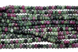 High-Quality Faceted Ruby Zoisite Beads