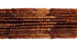 Rondelle Shaped Hessonite Garnet Gemstone Beads