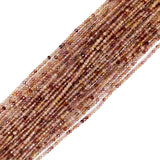 Rondelle Shaped Copper Rutile Gemstone Beads