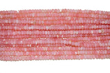 Rondelle Shaped Pink Peruvian Opal Gemstone Beads