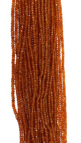 High-Quality Faceted Carnelian Beads