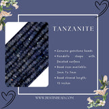 Tanzanite Rondelle Gemstone Beads