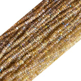 Rondelle Shaped Citrine AB Gemstone Beads