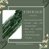Emerald Shaded Rondelle Gemstone Beads