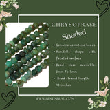 Chrysoprase Shaded Rondelle Gemstone Beads