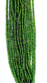 Chrome Diopside Rondelle Gemstone Beads