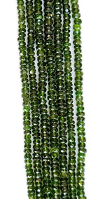 Rondelle Shaped Chrome Diopside Gemstone Beads