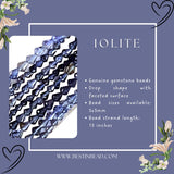 Iolite Drop Gemstone Beads
