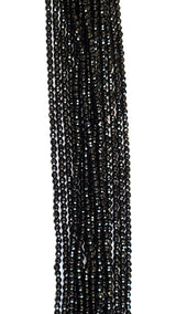 High-Quality Faceted Black Spinel AB Coated Beads