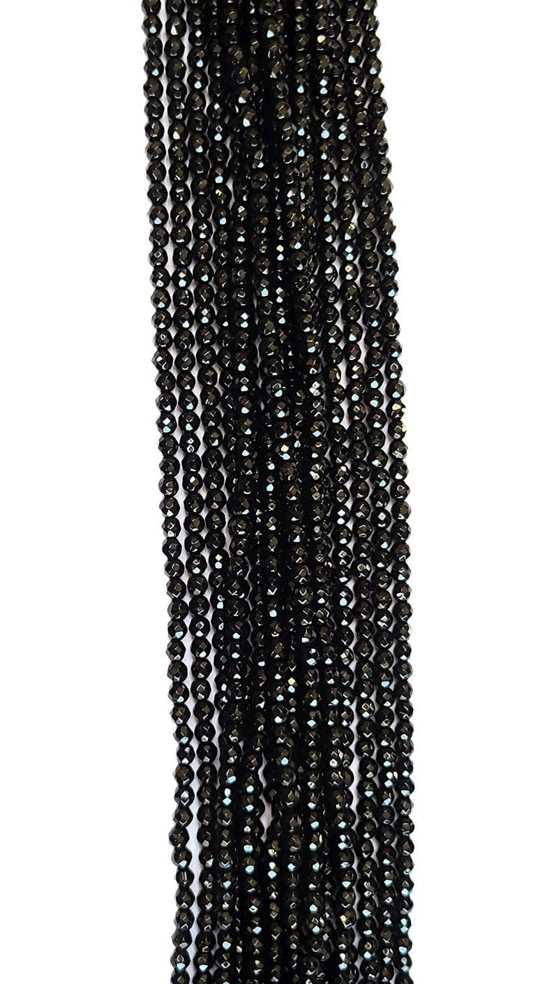 Jewelry Making Supplies - Black Spinel AB Coated