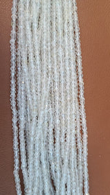 High-Quality Faceted White Topaz Beads