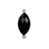 Boho Chic Black Onyx Bezel Pendant - Handcrafted Gemstone Necklace with 24kt Gold Plating