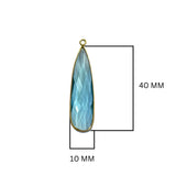 Boho Blue Topaz Pendant – 24kt Gold Plated Gemstone Necklace