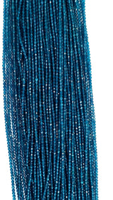 Dark Blue Chalcedony Bead Strand - Sizes 2mm to 7mm