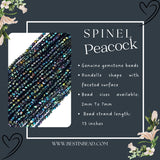Spinel Peacock Rondelle Gemstone Beads