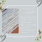 White Topaz Rondelle Gemstone Beads