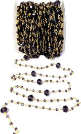 Amethyst stone bead chain, 3-4mm or 4-5mm, for necklaces, earrings, and bracelets