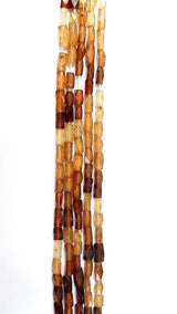 Drum Shaped Hessonite Garnet Gemstone Beads
