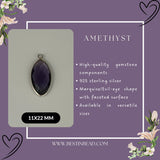 Boho Chic Amethyst Bezel Pendant - Handcrafted Gemstone Necklace in 925 Sterling Silver with Stunning Finishes