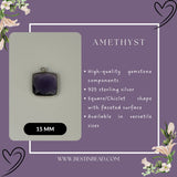 Boho Chic Amethyst Bezel Pendant - Handcrafted Gemstone Necklace in 925 Sterling Silver with Stunning Finishes