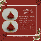 Coral Quartz Bezel Pendant