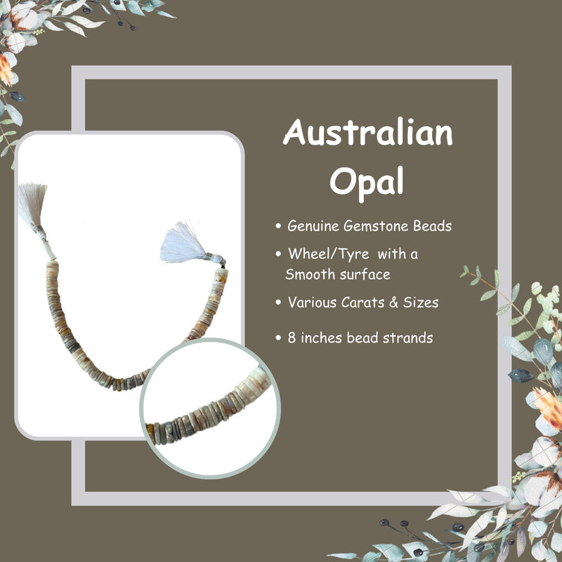 Australian Opal Wheel Bead Strand
