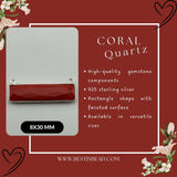 Boho Chic Coral Bezel Pendant - Handcrafted Gemstone Necklace in 925 Sterling Silver with Stunning Finishes